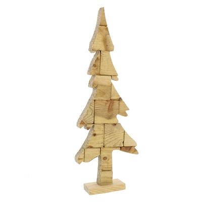 HomArt Silhouette Wood Block Tree - Set Of 4