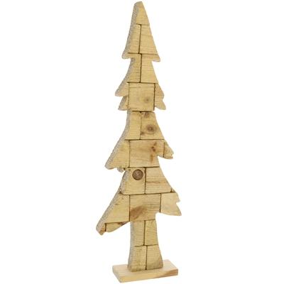 HomArt Silhouette Wood Block Tree - Set Of 4