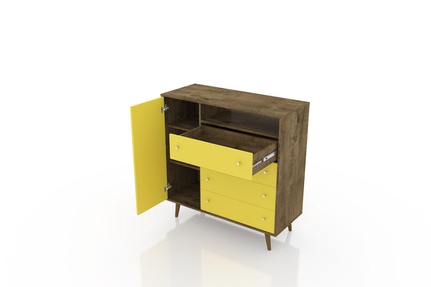 Manhattan Comfort Liberty 4-Drawer 42.32" Sideboard
