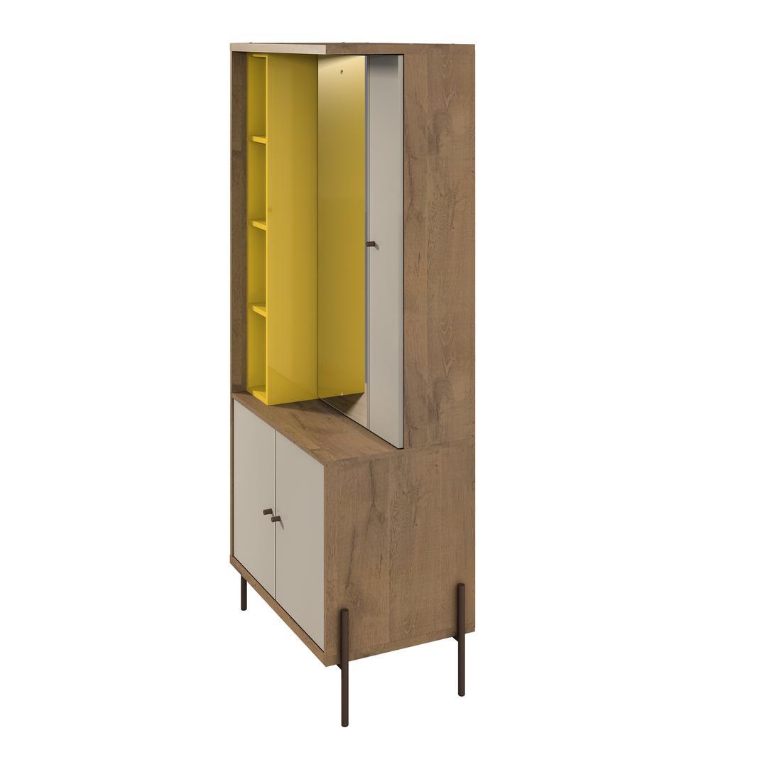 Manhattan Comfort Joy Vanity Jewelry Armoire with Mirror