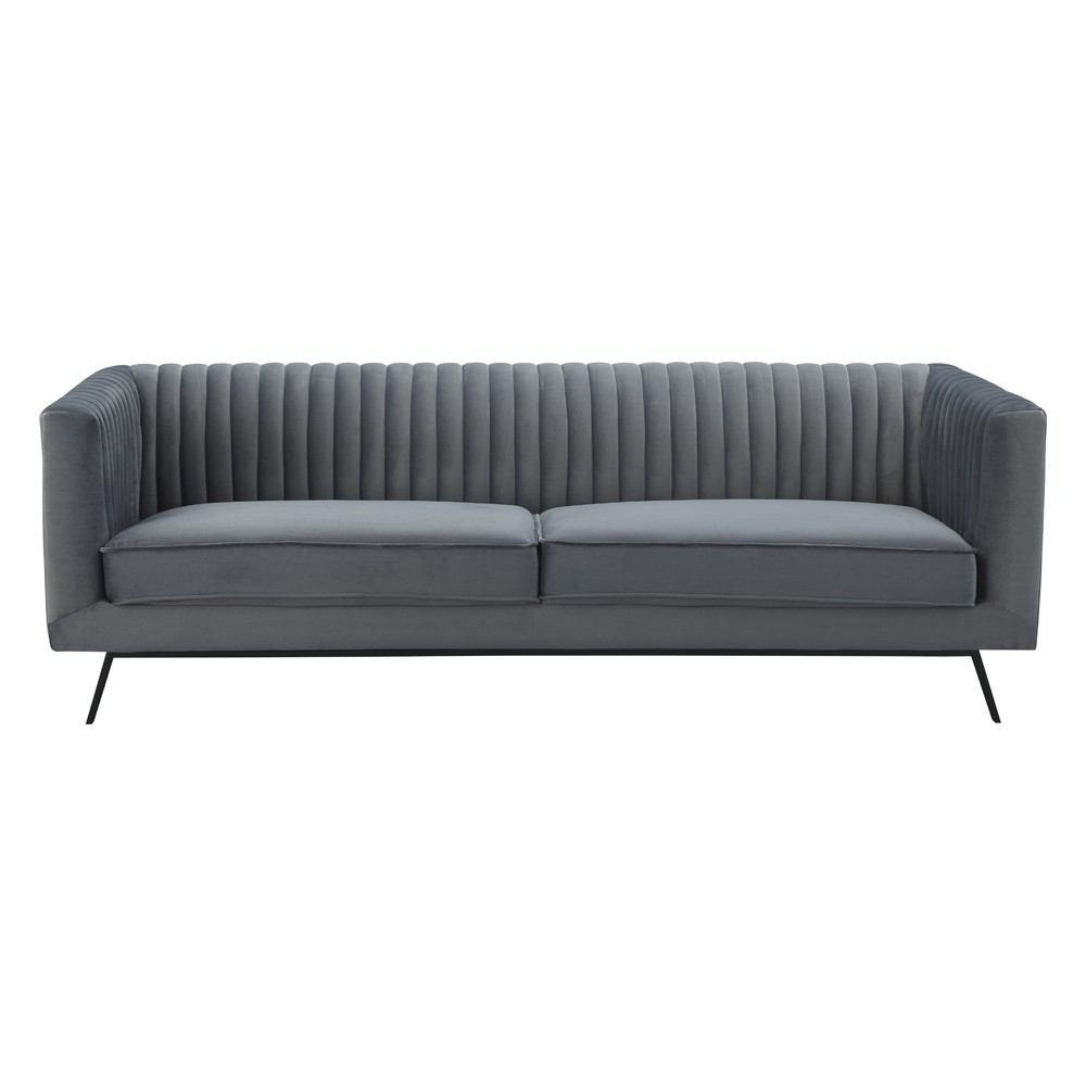 Manhattan Comfort Vandam 3-Piece Velvet Sofa, Loveseat, and Armchair Set