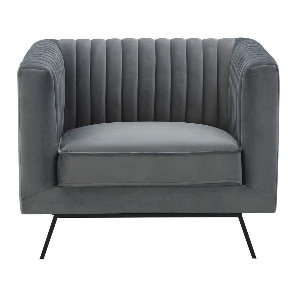 Manhattan Comfort Vandam 3-Piece Velvet 2-Seat Loveseat and 2 Armchairs