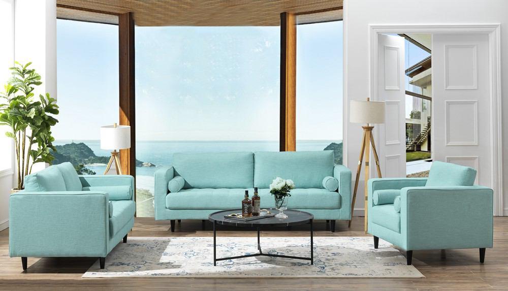 Manhattan Comfort Arthur 3- Piece Tweed Sofa, Loveseat and Armchair Set