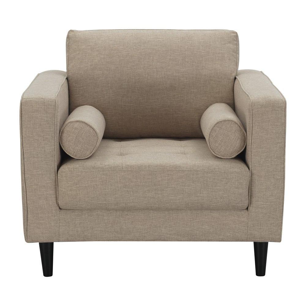 Manhattan Comfort Arthur 3-Piece Tweed 2-Seat Loveseat and 2 Armchairs