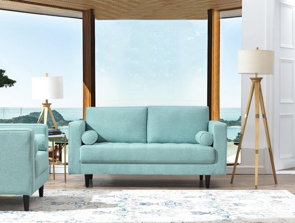 Manhattan Comfort Arthur 3-Piece Tweed 2-Seat Loveseat and 2 Armchairs