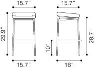 Zuo Lids Barstool - Set Of 2