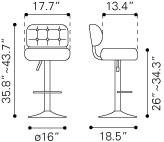 Zuo Formula Bar Chair