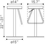 Zuo Soda Barstool