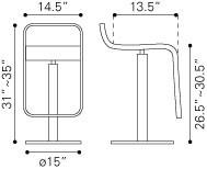 Zuo Equino Barstool