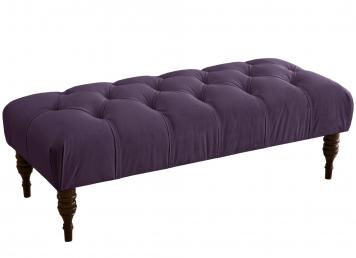 Skyline Furniture Tufted Bench in Velvet