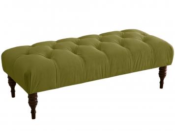 Skyline Furniture Tufted Bench in Velvet