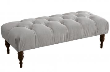 Skyline Furniture Tufted Bench in Velvet