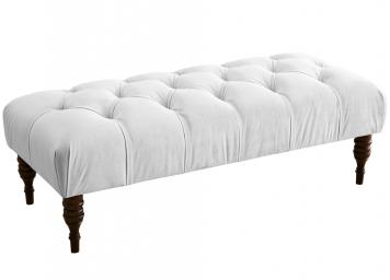 Skyline Furniture Tufted Bench in Velvet