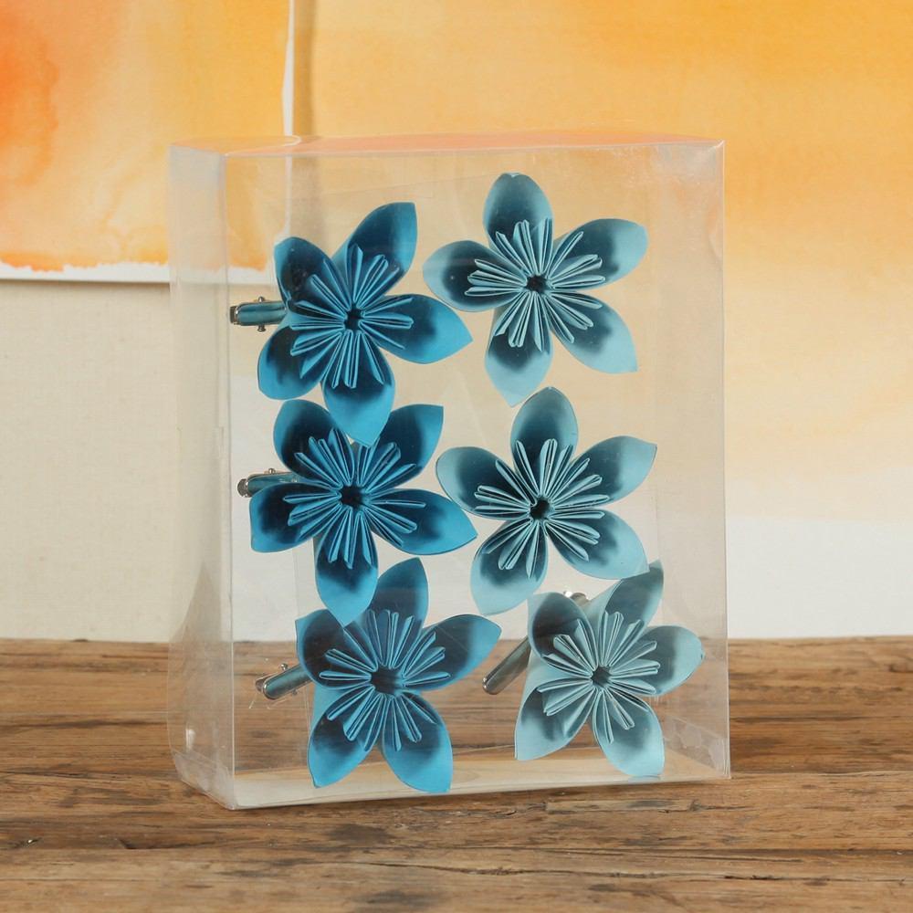 HomArt Folded Paper Flower on Clip - Box of 48