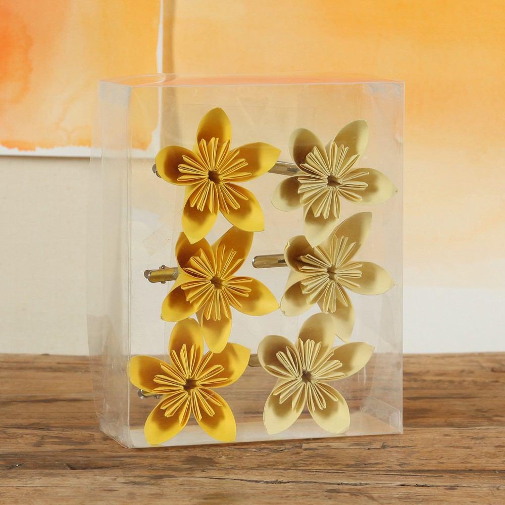 HomArt Folded Paper Flower on Clip - Box of 48
