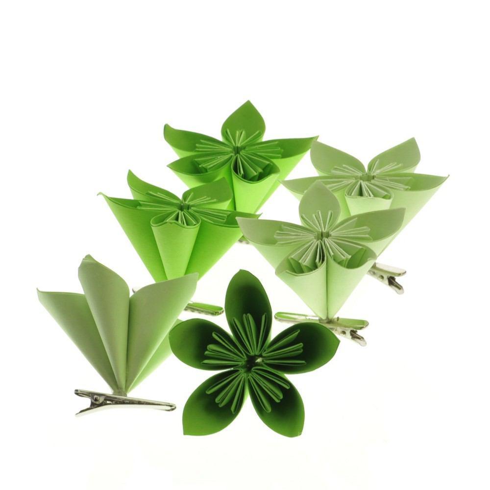 HomArt Folded Paper Flower on Clip - Box of 48