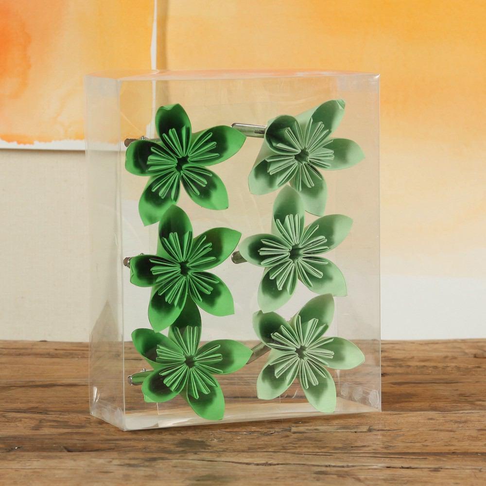 HomArt Folded Paper Flower on Clip - Box of 48