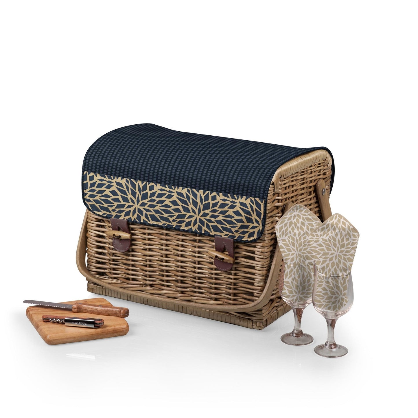 Picnic Time Kabrio Wine and Cheese Basket - Set of 2