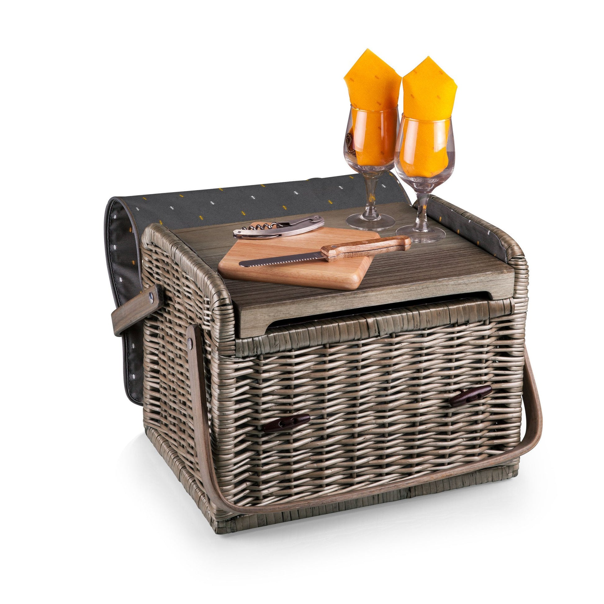 Picnic Time Kabrio Wine and Cheese Basket - Set of 2