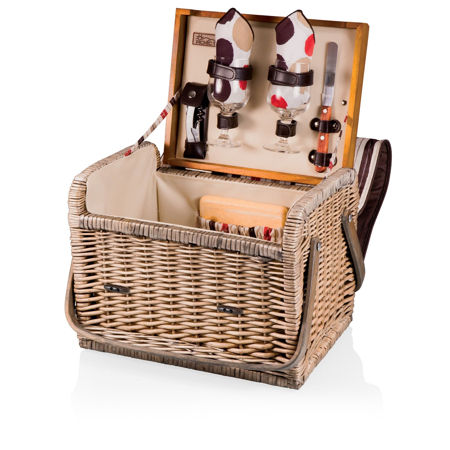 Picnic Time Kabrio Wine and Cheese Basket - Set of 2