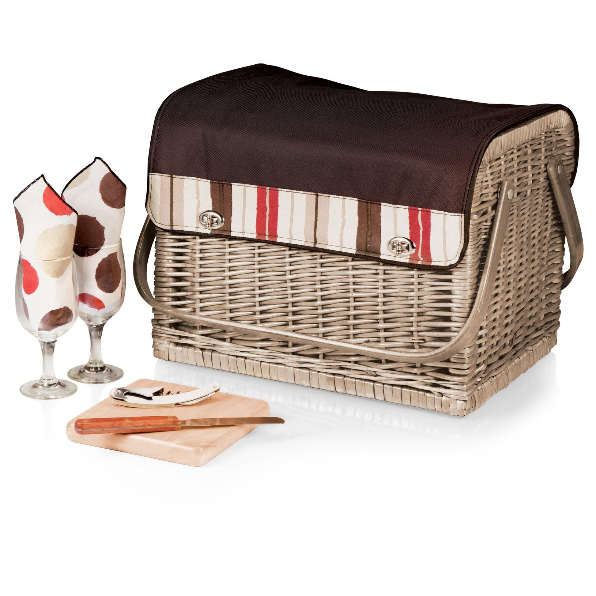 Picnic Time Kabrio Wine and Cheese Basket - Set of 2