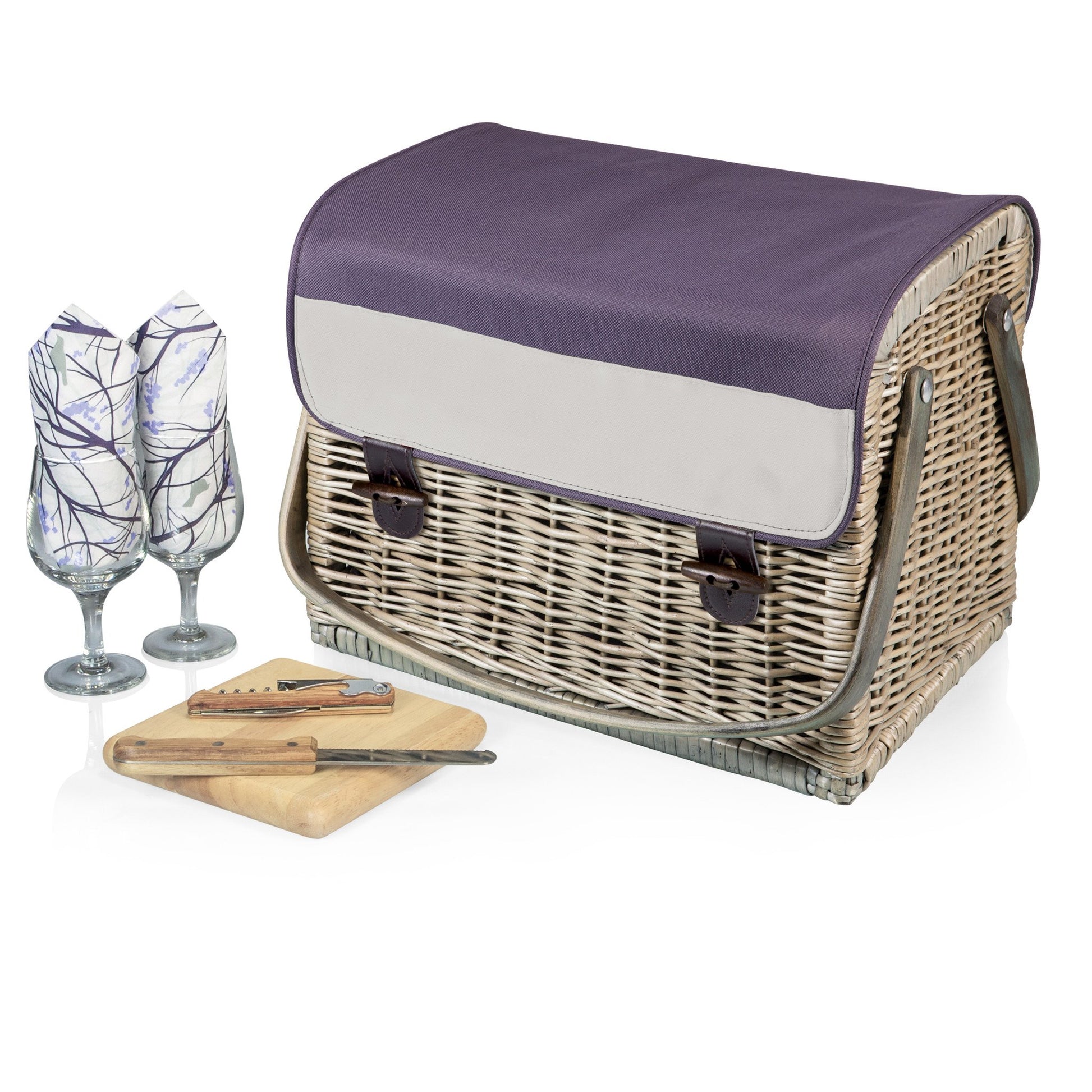 Picnic Time Kabrio Wine and Cheese Basket - Set of 2