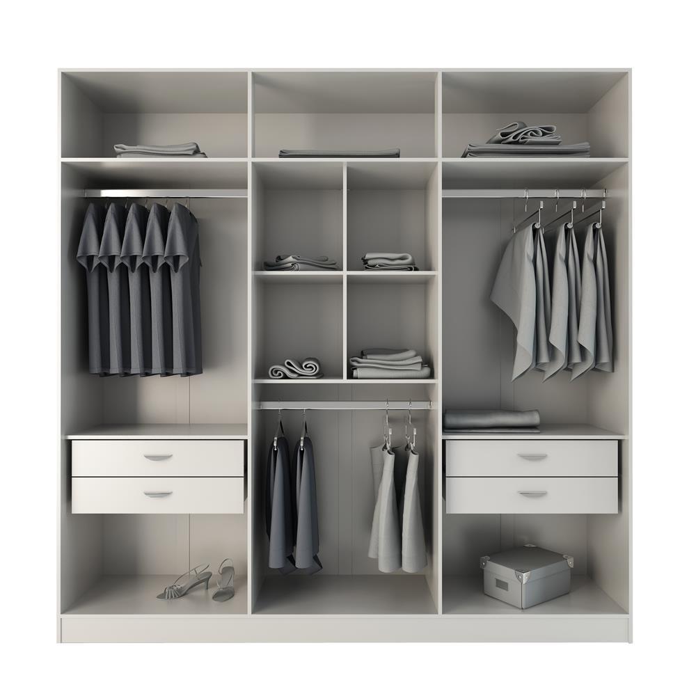 Manhattan Comfort Eldridge 4 Drawer He/She Freestanding Armoire - Modish Store