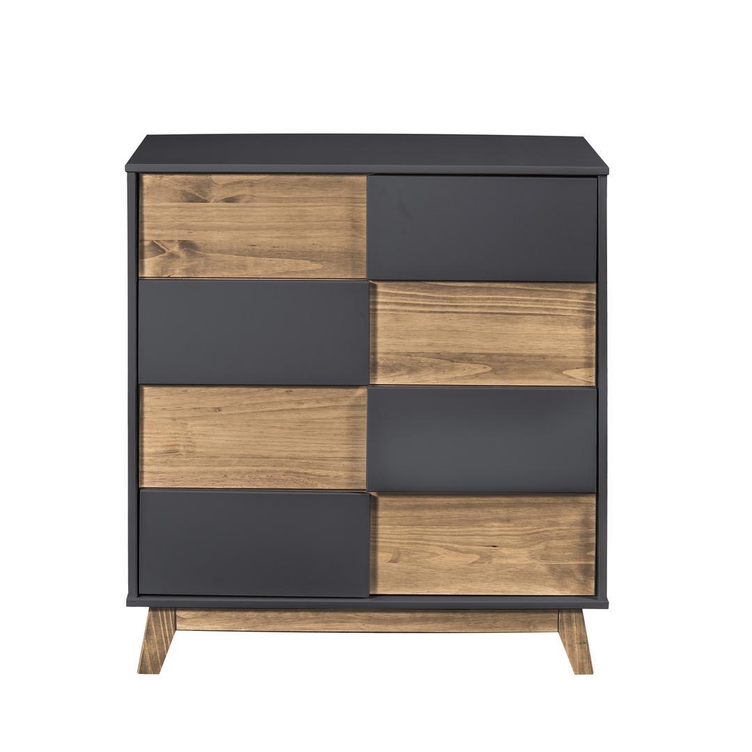 Manhattan Comfort Mid- Century Rustic Modern Livonia 4-Drawer 31.49" Wide Dresser 2.0