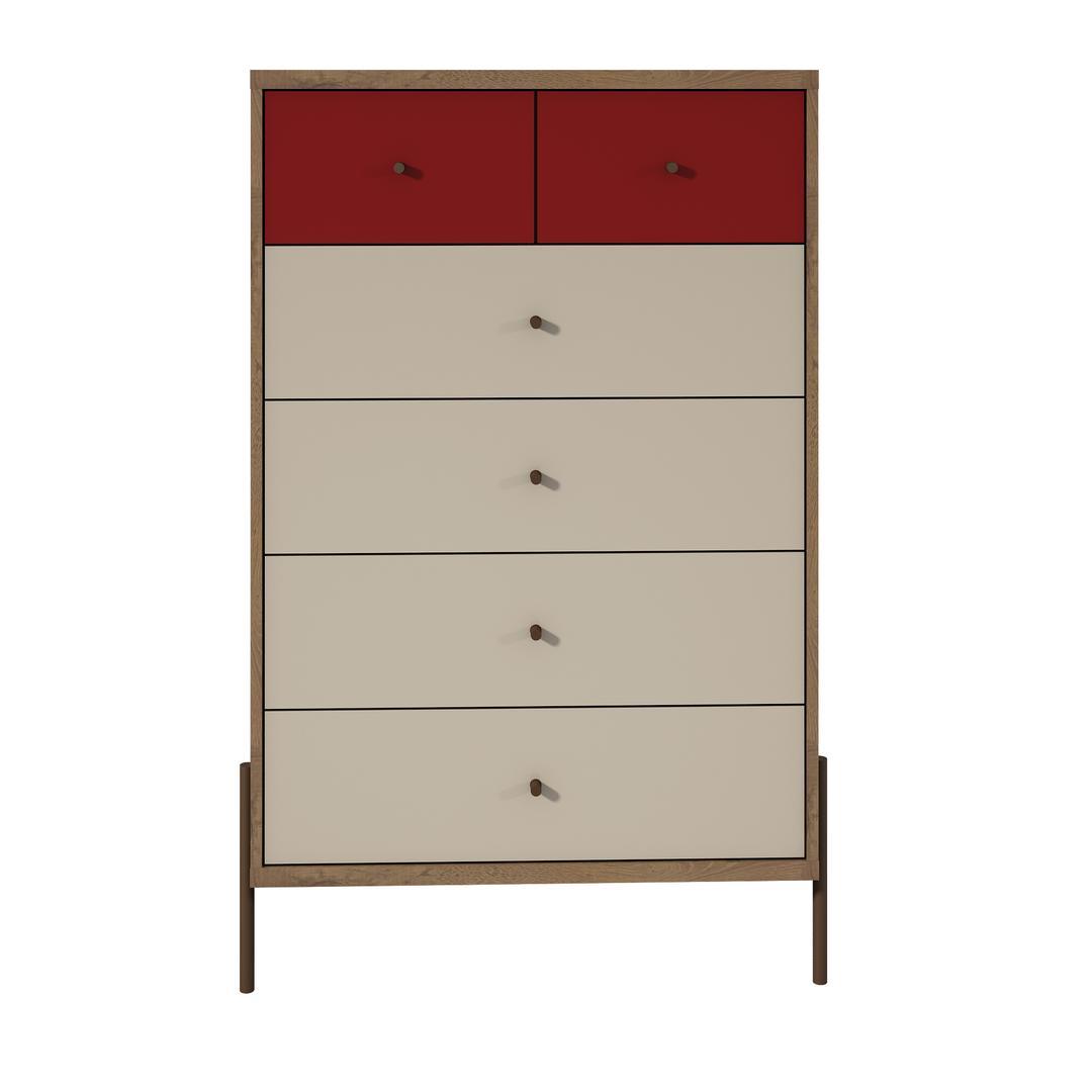 Manhattan Comfort Joy 48.43" Tall Dresser with 6 Full Extension Drawers
