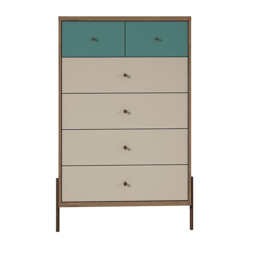 Manhattan Comfort Joy 48.43" Tall Dresser with 6 Full Extension Drawers