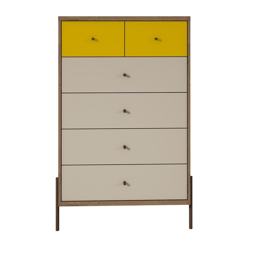 Manhattan Comfort Joy 48.43" Tall Dresser with 6 Full Extension Drawers