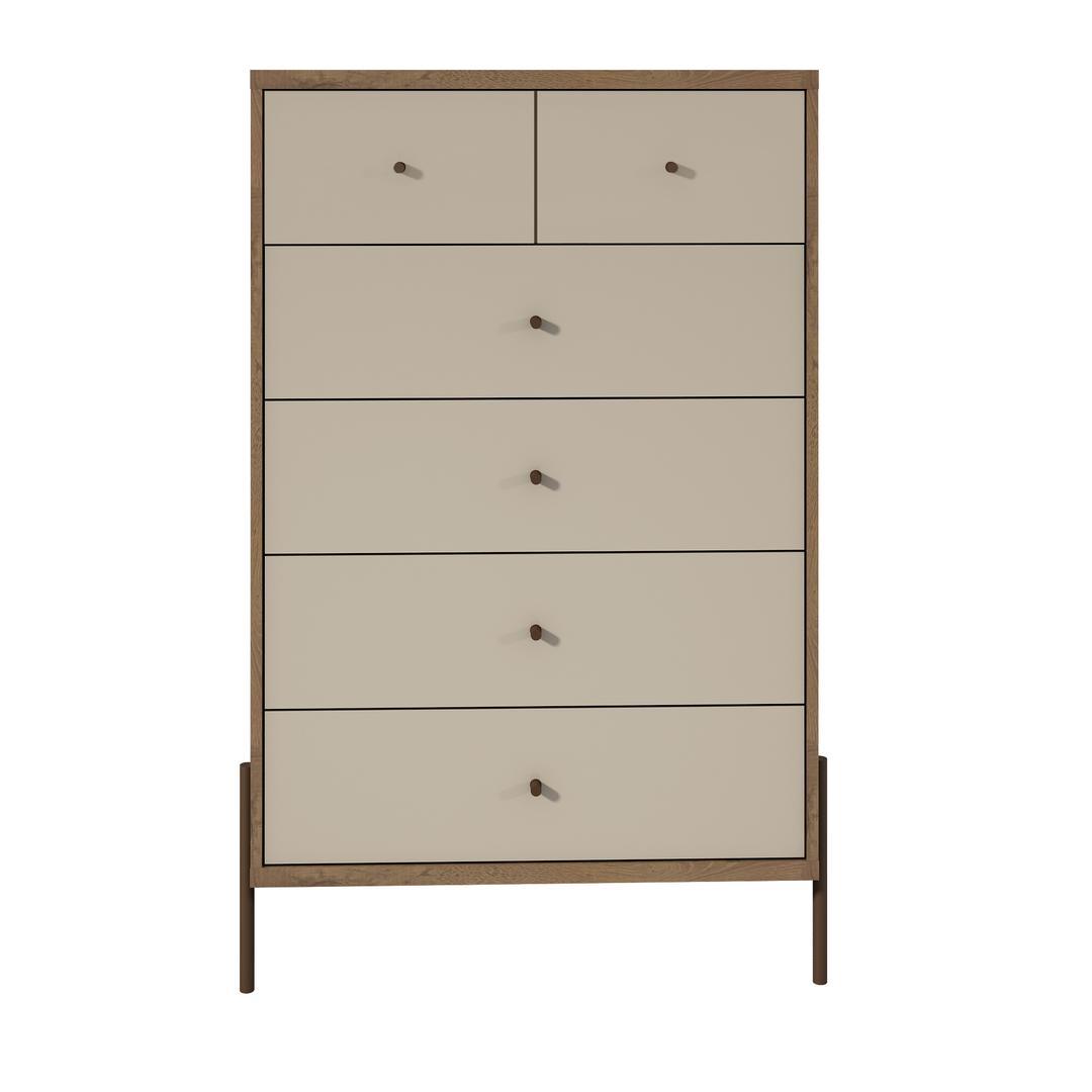Manhattan Comfort Joy 48.43" Tall Dresser with 6 Full Extension Drawers