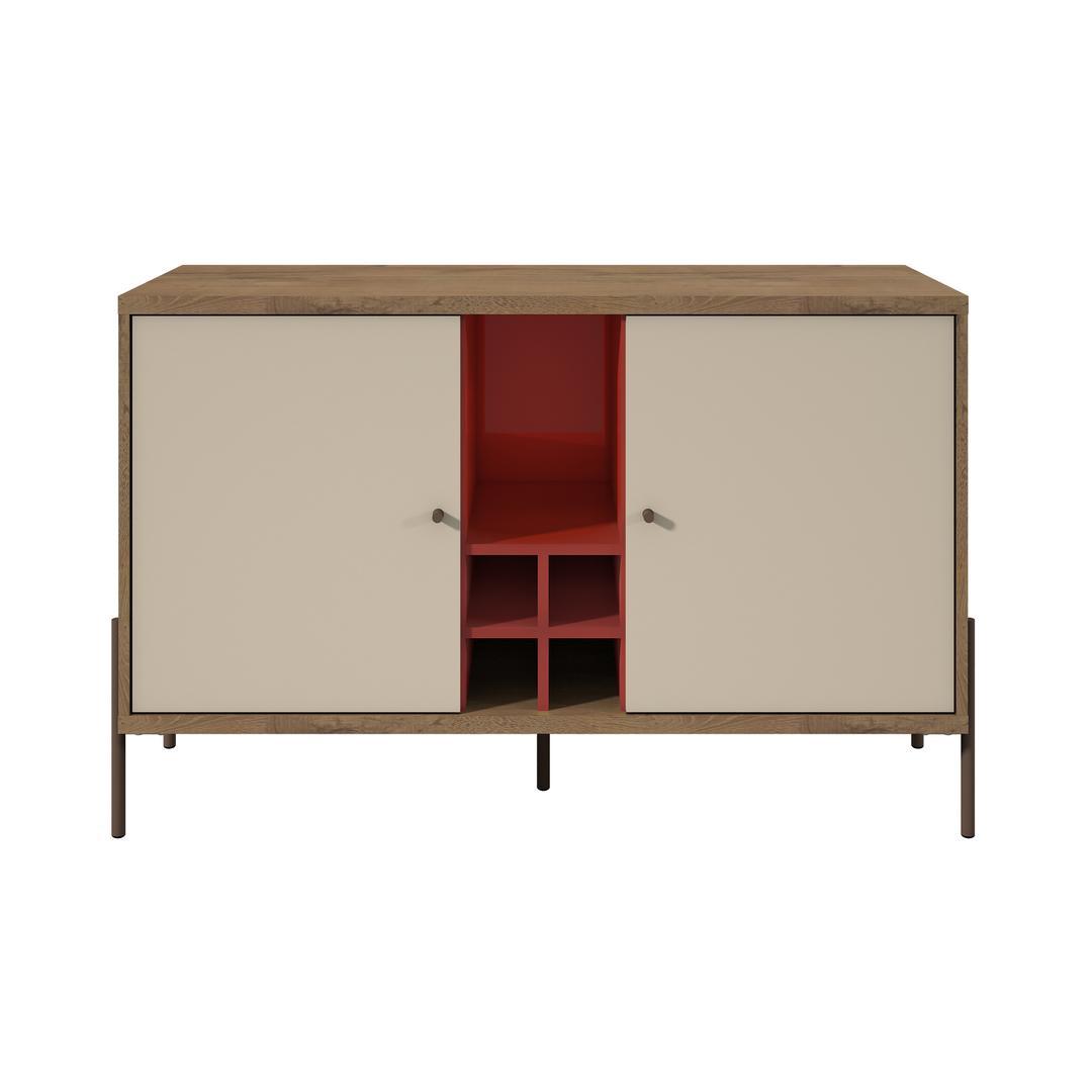 Manhattan Comfort Joy 4-Bottle Wine Buffet Stand