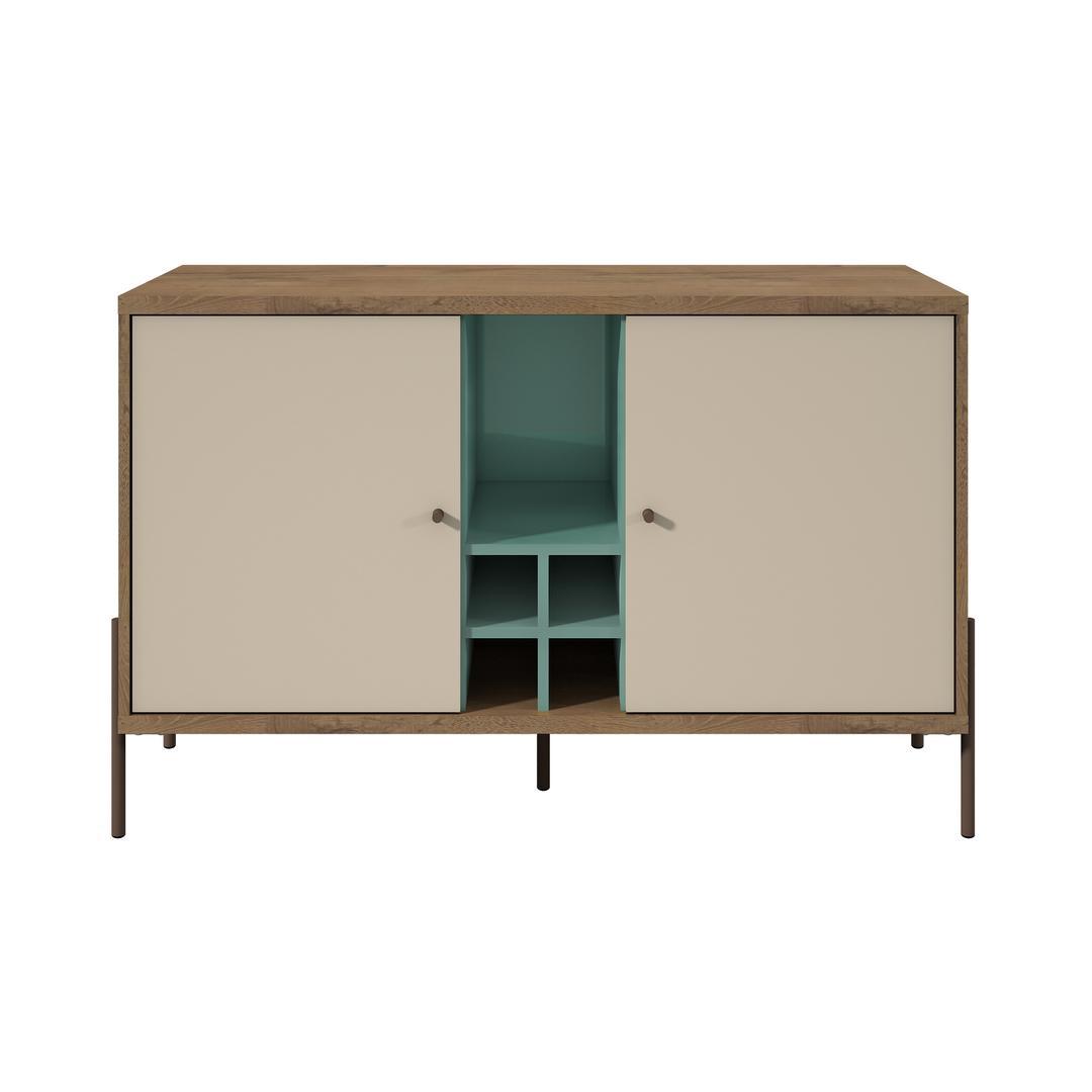Manhattan Comfort Joy 4-Bottle Wine Buffet Stand