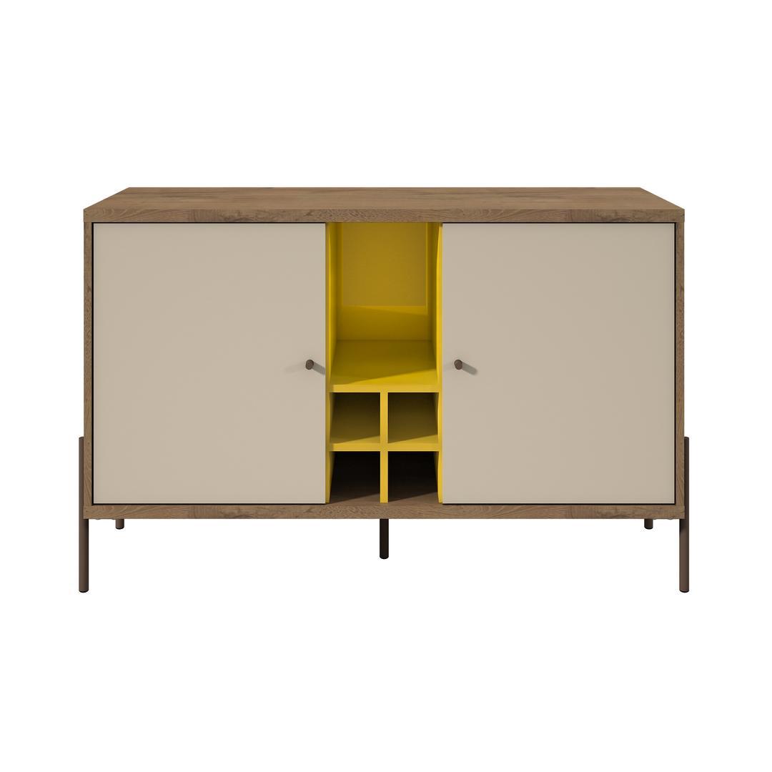 Manhattan Comfort Joy 4-Bottle Wine Buffet Stand