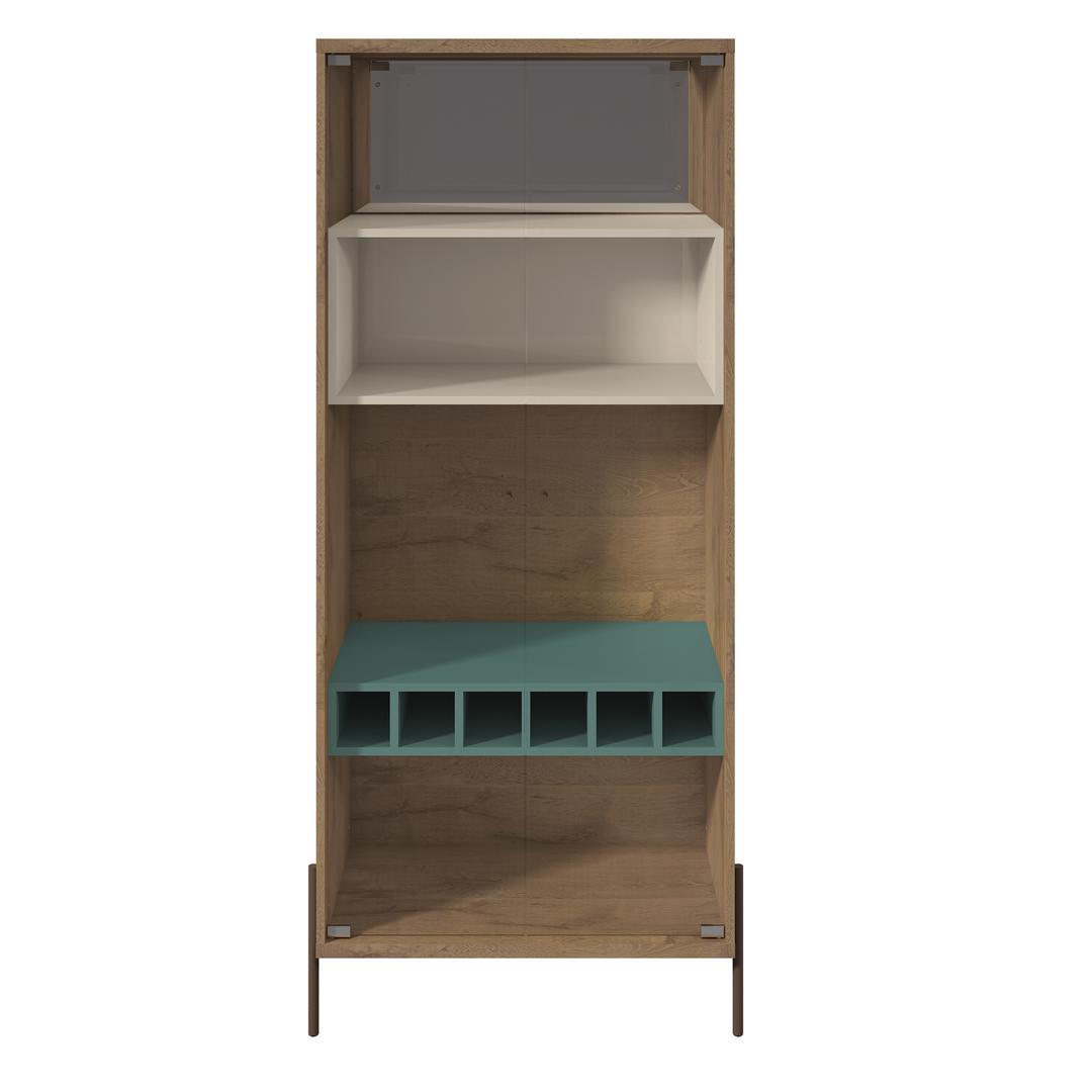 Manhattan Comfort Joy 8-Bottle Wine Cabinet with 4 Shelves