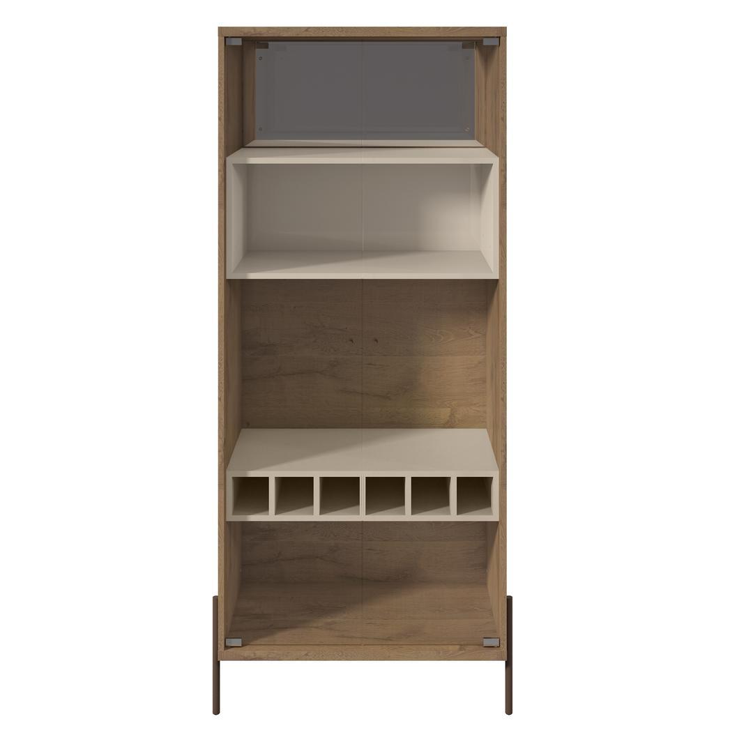 Manhattan Comfort Joy 8-Bottle Wine Cabinet with 4 Shelves