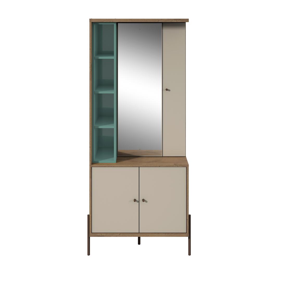 Manhattan Comfort Joy Vanity Jewelry Armoire with Mirror