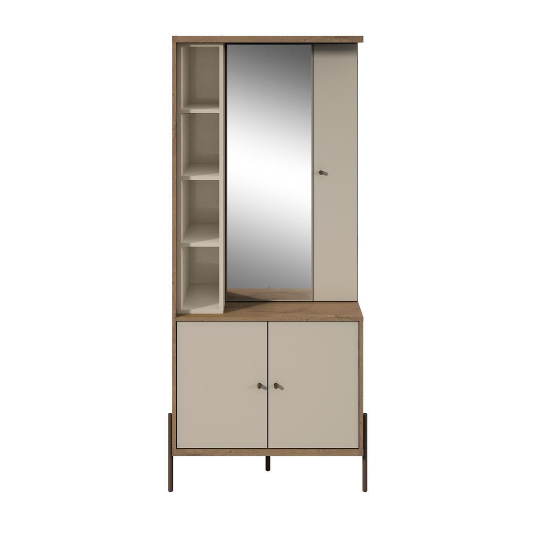 Manhattan Comfort Joy Vanity Jewelry Armoire with Mirror