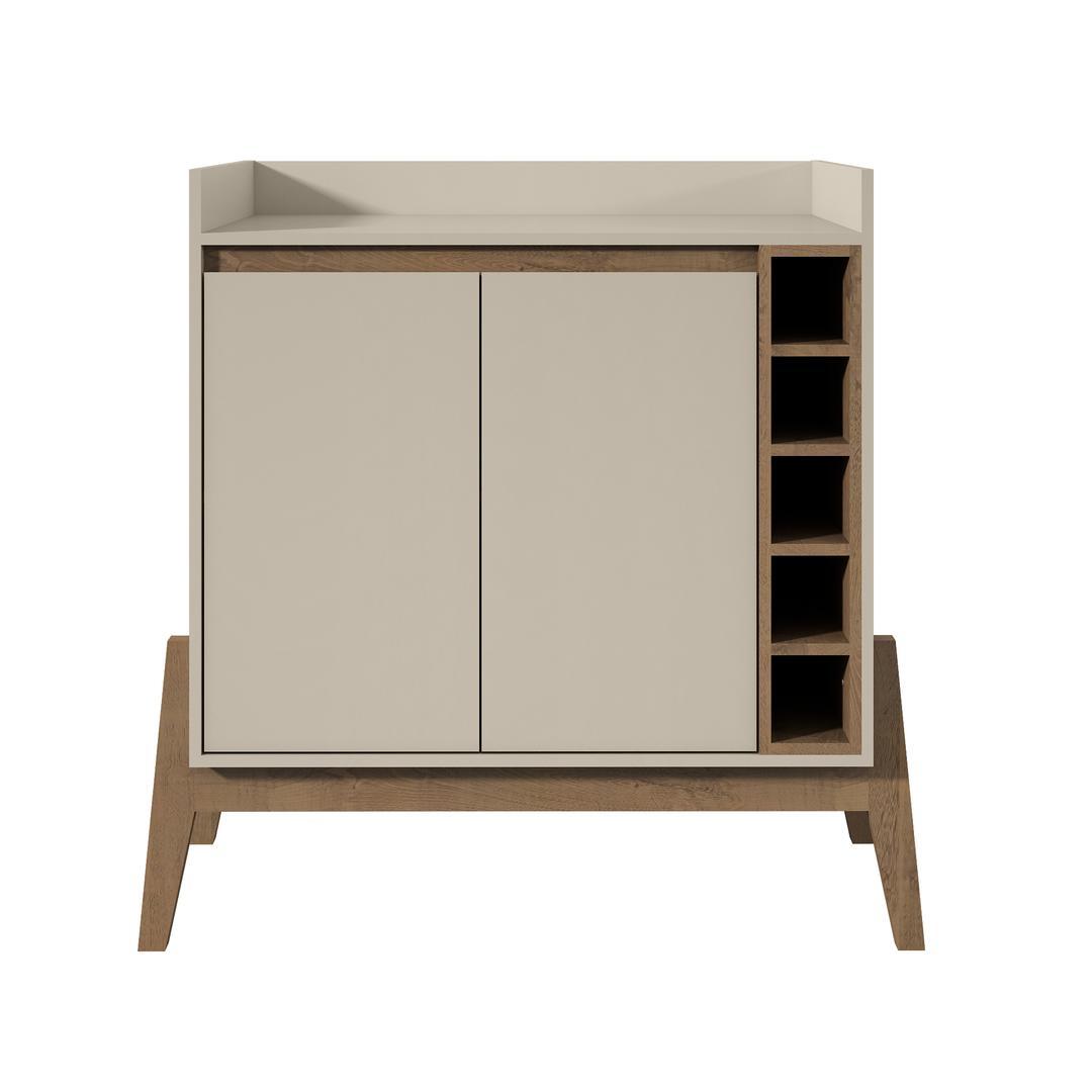 Manhattan Comfort Essence 5-Bottle Wine Buffet Stand