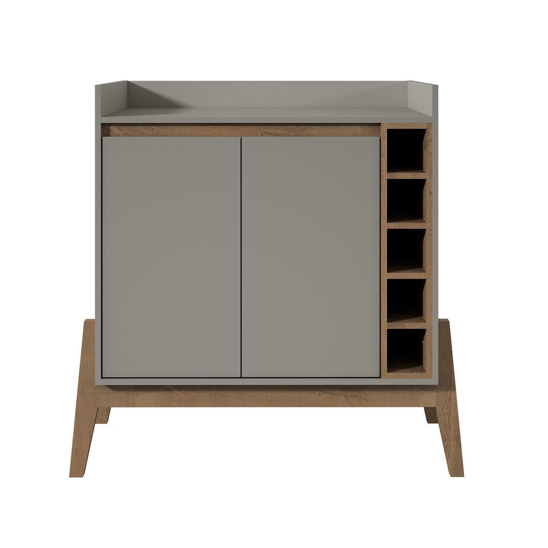 Manhattan Comfort Essence 5-Bottle Wine Buffet Stand
