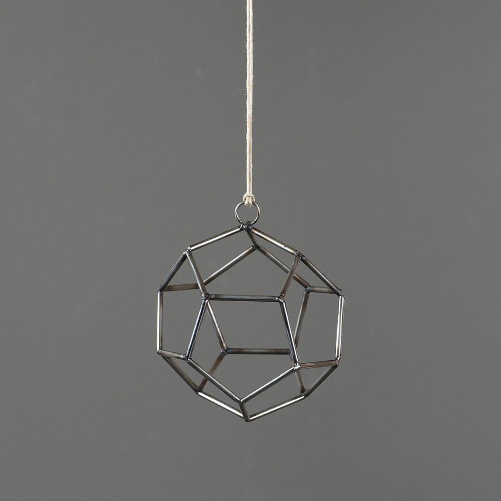 HomArt Steel Geo Ornaments - Set of 4 Assorted - Natural