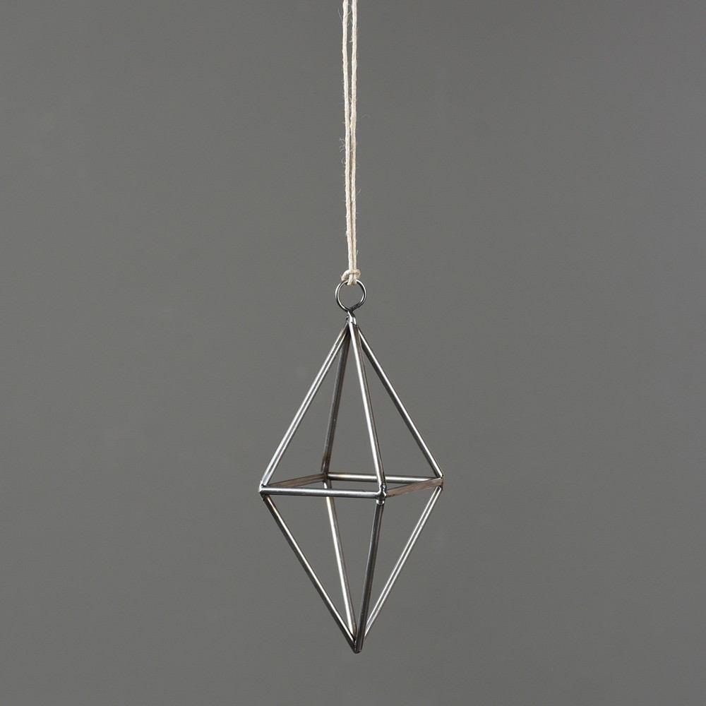 HomArt Steel Geo Ornaments - Set of 4 Assorted - Natural