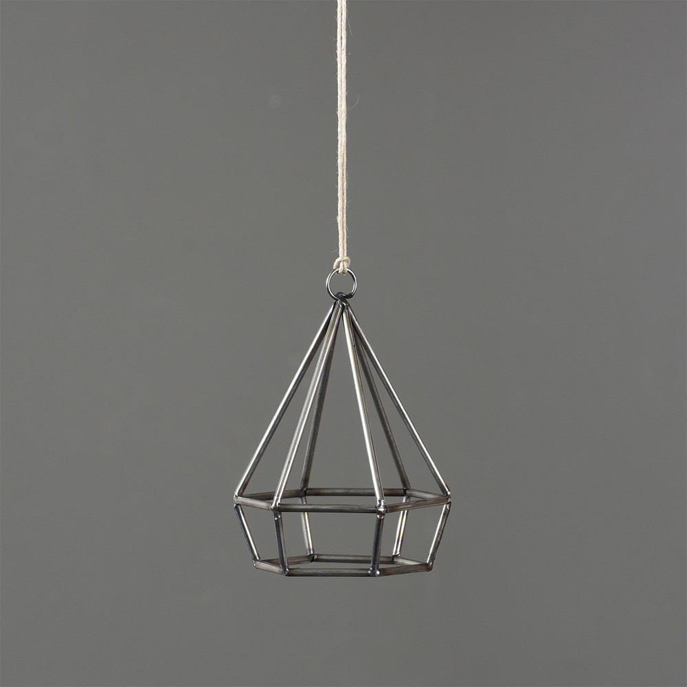 HomArt Steel Geo Ornaments - Set of 4 Assorted - Natural