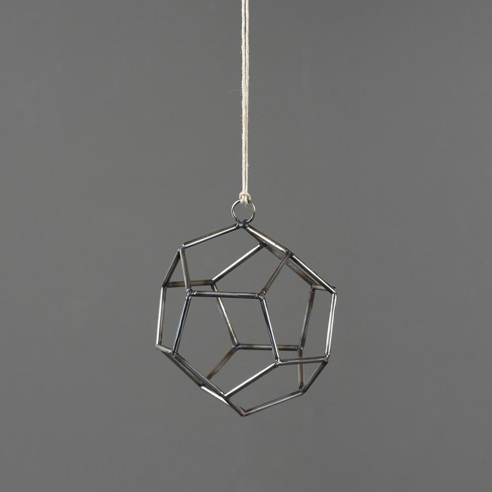 HomArt Steel Geo Ornaments - Set of 4 Assorted - Natural