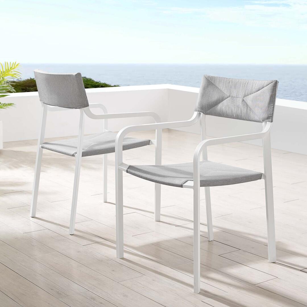 Modway Raleigh Outdoor Patio Aluminum Armchair S/2 | Outdoor Chairs | Modishstore-7