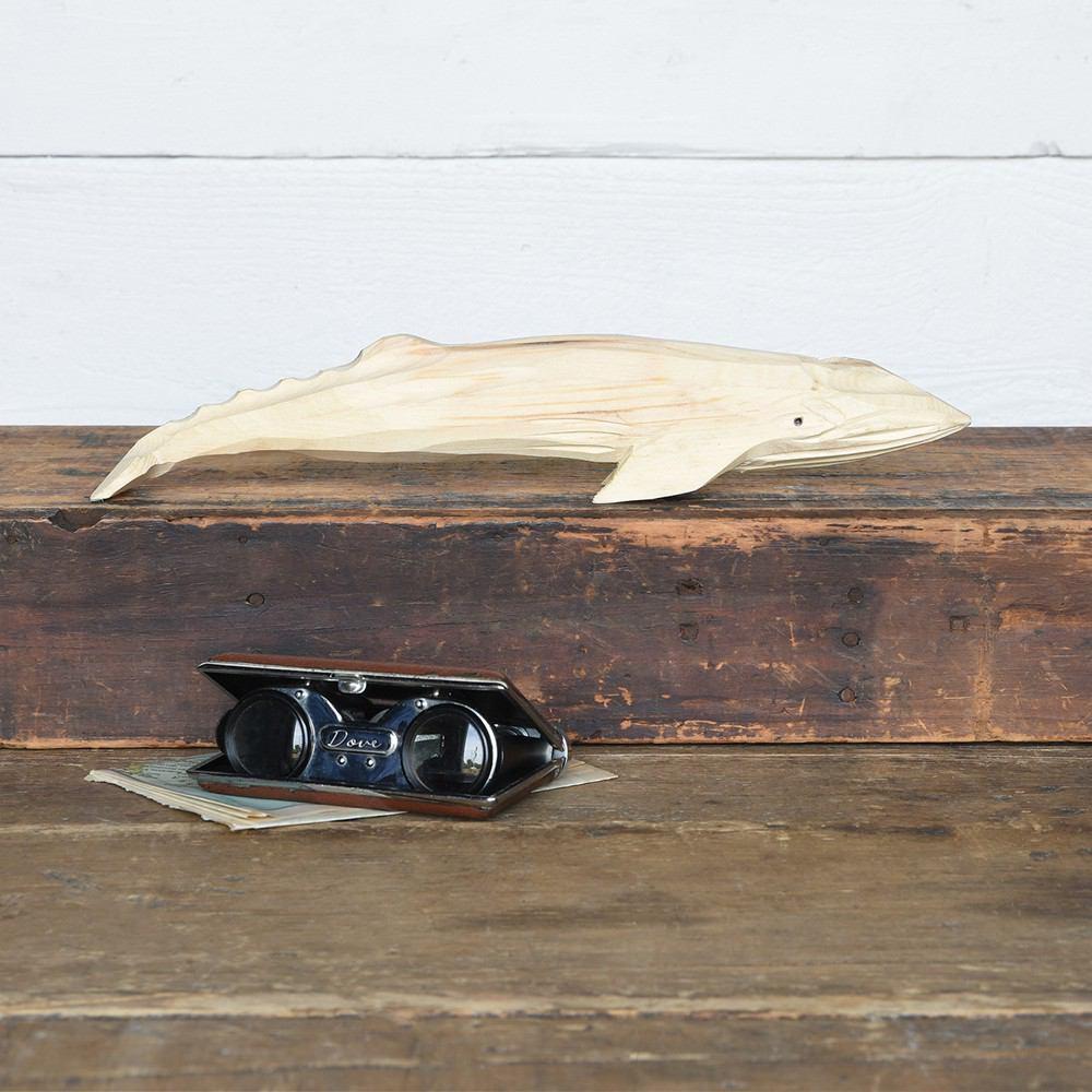 HomArt Carved Wood Whale - Set of 2