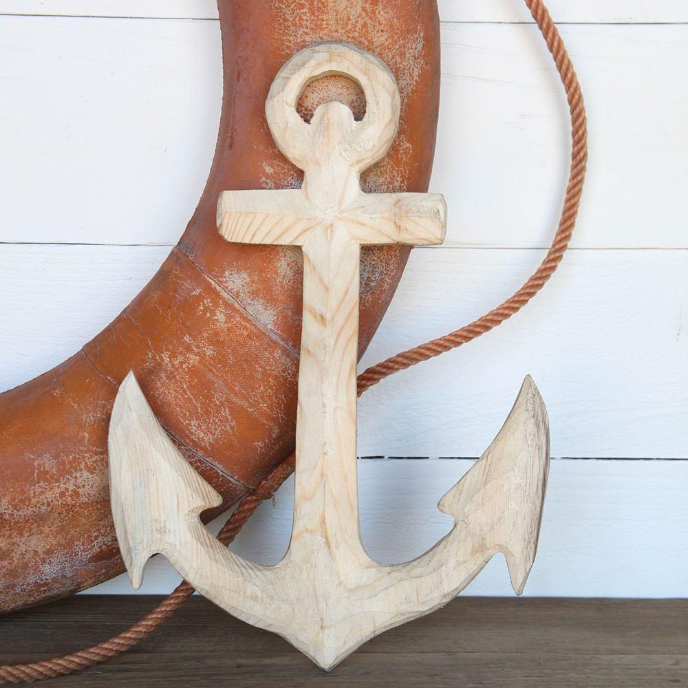 HomArt Carved Wood Anchor - Feature Image