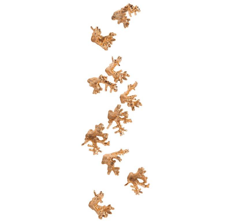 Gold Leaf Design Group Coral Wall Play - Electroplated Gold