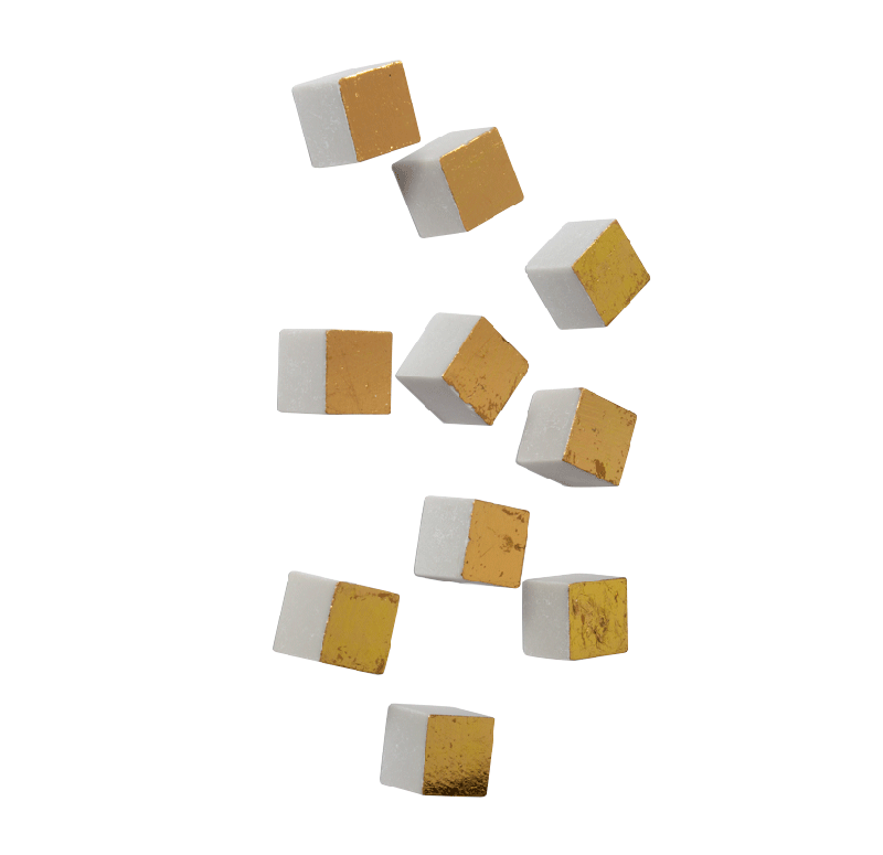 Gold Leaf Design Group Cube Wall Play - Gold